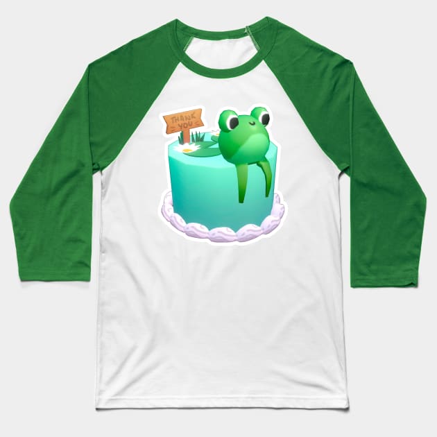 Happy Frog Baseball T-Shirt by MadDesigner